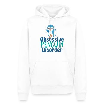 Nette obsessive Pinguin-Störung - Männer Premium Bio Hoodie - Weiß - Vorne - Nico (187cm)