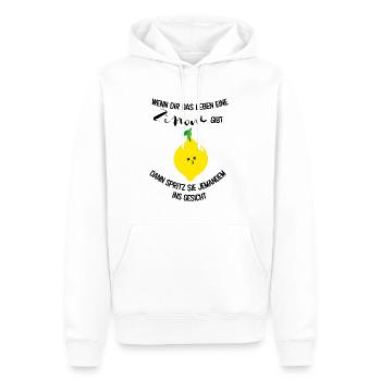 Zitrone Zitrus Sommer Früchte witzige Geschenkidee - Männer Premium Bio Hoodie - Weiß - Vorne - Nico (187cm)