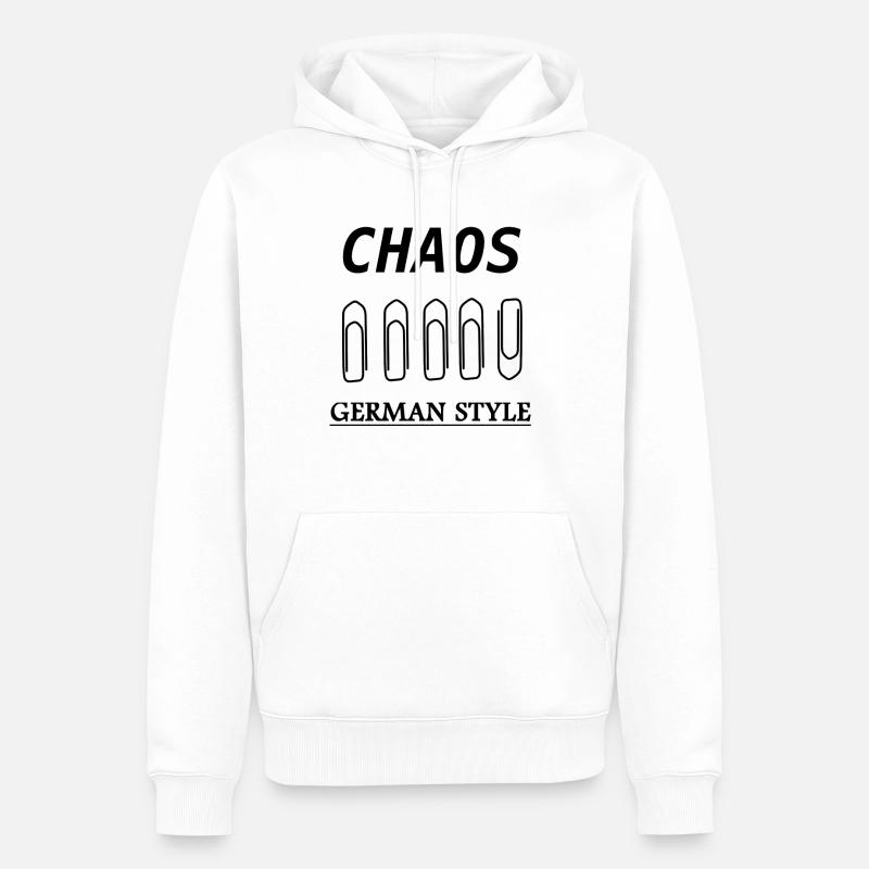 Chaos à l'allemande - Sweat à capuche Premium bio Homme - blanc