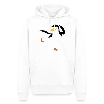 Pinguin macht Karate Sport - Männer Premium Bio Hoodie - Weiß - Vorne - Nico (187cm)