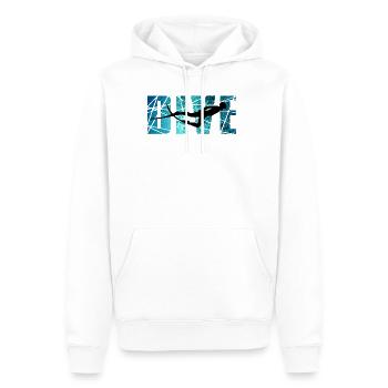 DIVE - Outdoor Riff Taucher - Männer Premium Bio Hoodie - Weiß - Vorne - Nico (187cm)
