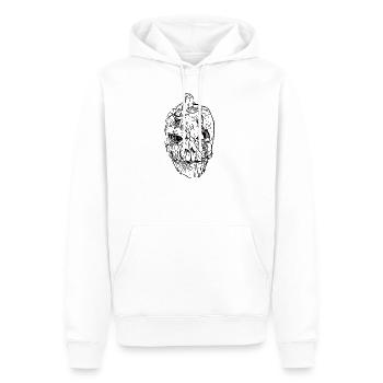 Tête de citrouille effrayante Monster - Sweat à capuche Premium bio Homme - blanc - Devant - Nico (187cm)