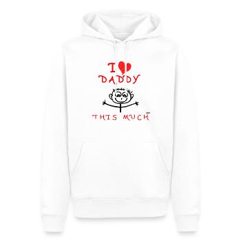 I love daddy this much - Men’s Premium Organic Hoodie - white - Front - Nico (187cm)