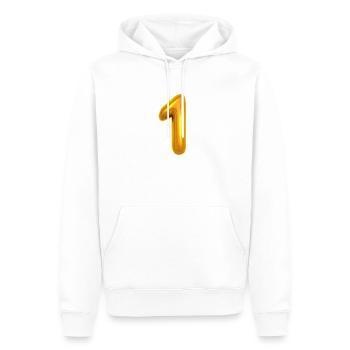 1 one gold Airballoon Birthday 1 Jahr Geburtstag - Männer Premium Bio Hoodie - Weiß - Vorne - Nico (187cm)