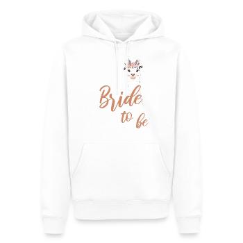 Mariée à être mariée Alpaga Lama JGA bachelorette - Sweat à capuche Premium bio Homme - blanc - Devant - Nico (187cm)