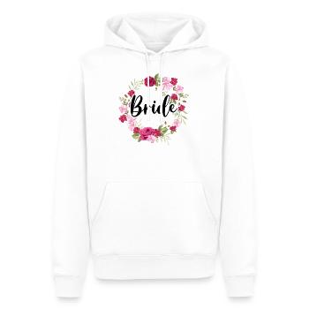 Mariée Bride to be Fleurs Mariages JGA - Sweat à capuche Premium bio Homme - blanc - Devant - Nico (187cm)