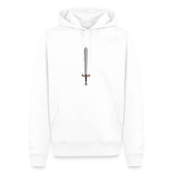 Vintage knight sword sword - Men’s Premium Organic Hoodie - white - Front - Nico (187cm)