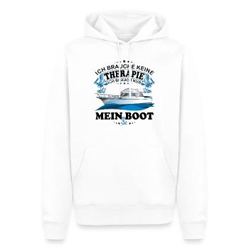 Boot lustiger Spruch Geschenkidee - Männer Premium Bio Hoodie - Weiß - Vorne - Nico (187cm)