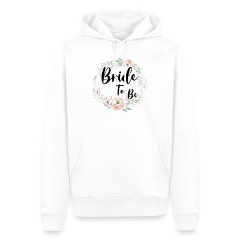 Mariée Bride to be Fleurs Mariages JGA - Sweat à capuche Premium bio Homme - blanc - Devant - Nico (187cm)