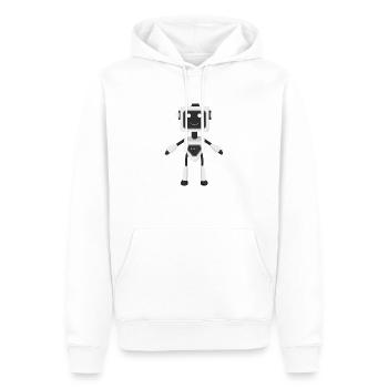 Roboter Robot Future - Männer Premium Bio Hoodie - Weiß - Vorne - Nico (187cm)