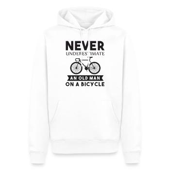 Vélo cycliste cycliste vélo disant - Sweat à capuche Premium bio Homme - blanc - Devant - Nico (187cm)