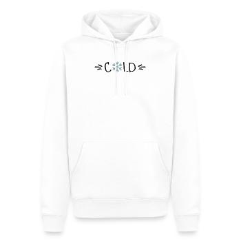 froid - Sweat à capuche Premium bio Homme - blanc - Devant - Nico (187cm)