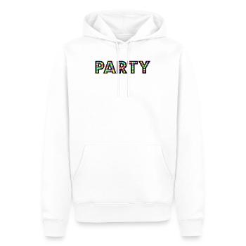 Fest - Herre Premium økologisk hoodie - hvid - Foran - Nico (187cm)