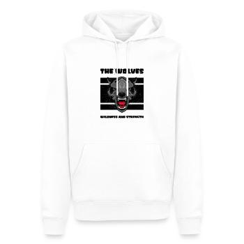 Angry wolf Wolves Animals Quotes Wolf Sprüche - Männer Premium Bio Hoodie - Weiß - Vorne - Nico (187cm)