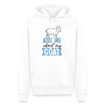 Ask Me About My Goat Baby Goat - Männer Premium Bio Hoodie - Weiß - Vorne - Nico (187cm)