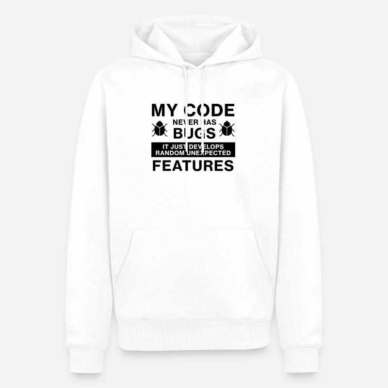 Programmer Coder Coding - Men’s Premium Organic Hoodie - white