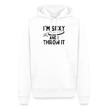 Dire ultime de frisbee - Sweat à capuche Premium bio Homme - blanc - Devant - Nico (187cm)