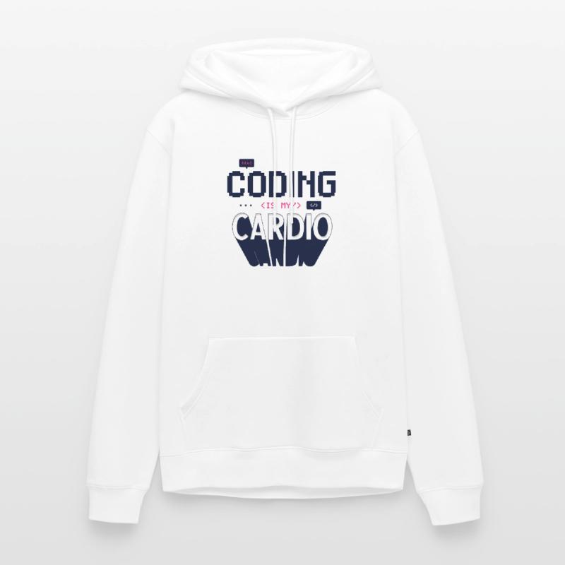 Programmer Computer Coders Coding is My Cardio Men’s Premium Organic Hoodie