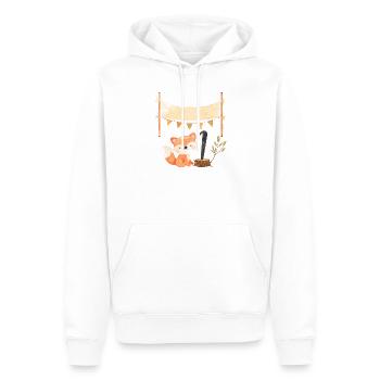 1 Jahr Geburtstag Fuchs - Männer Premium Bio Hoodie - Weiß - Vorne - Nico (187cm)