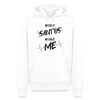 Santos - Men’s Premium Organic Hoodie - white - Front - Nico (187cm)