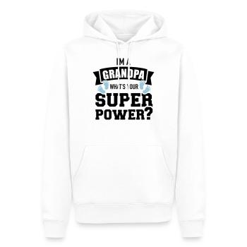 Grand-père - Sweat à capuche Premium bio Homme - blanc - Devant - Nico (187cm)