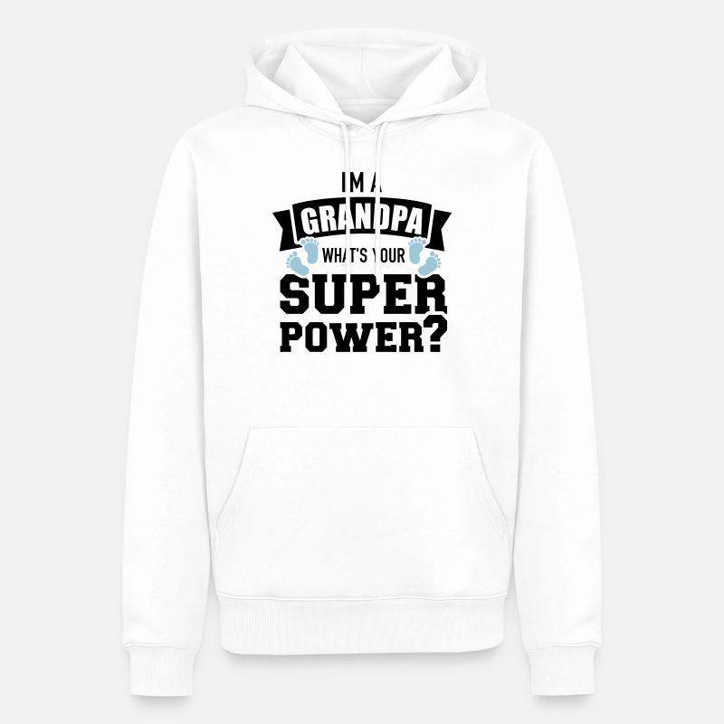 Opa - Männer Premium Bio Hoodie - Weiß