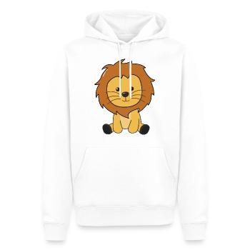 Lion animaux mignons pour enfants roi lion - Sweat à capuche Premium bio Homme - blanc - Devant - Nico (187cm)