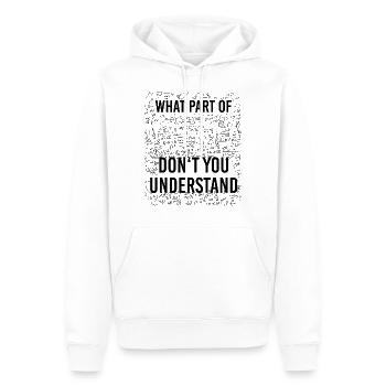 Welchen Teil von Mathe Verstehst du nicht - Männer Premium Bio Hoodie - Weiß - Vorne - Nico (187cm)