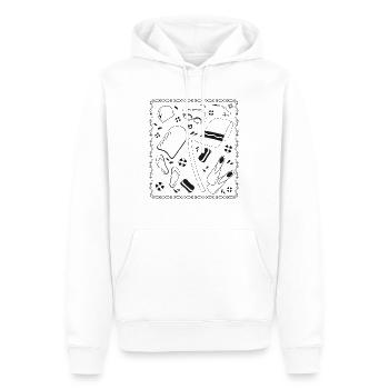Schwimmausrüstung Design für einen Schwimmer - Männer Premium Bio Hoodie - Weiß - Vorne - Nico (187cm)