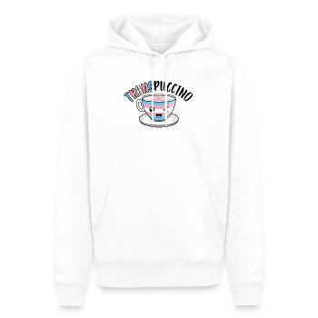 Transgender Cappuccino Trans Flag Coffee - Men’s Premium Organic Hoodie - white - Front - Nico (187cm)