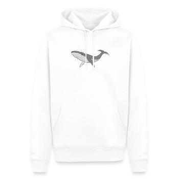 Sparkly whale - Sweat à capuche Premium bio Homme - blanc - Devant - Nico (187cm)