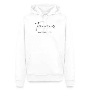 Taurus - Männer Premium Bio Hoodie - Weiß - Vorne - Nico (187cm)