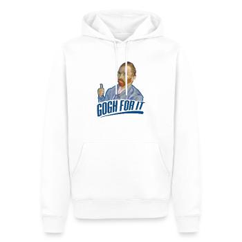 Van Gogh sort artiste Art - Sweat à capuche Premium bio Homme - blanc - Devant - Nico (187cm)