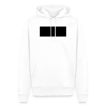 Schwarz Viereck - Männer Premium Bio Hoodie - Weiß - Vorne - Nico (187cm)