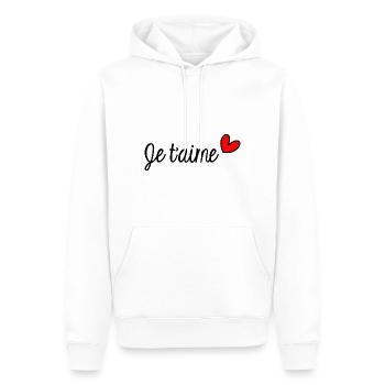 FROHER VATERTAG. PAPA. VATERTAG. VATER - Männer Premium Bio Hoodie - Weiß - Vorne - Nico (187cm)