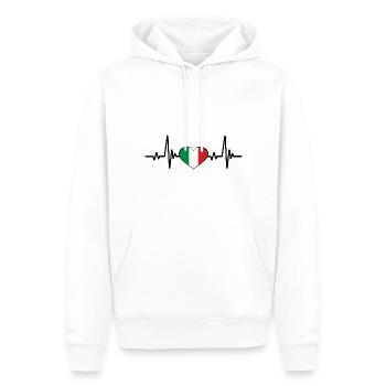 Italy - Men’s Premium Organic Hoodie - white - Front - Nico (187cm)
