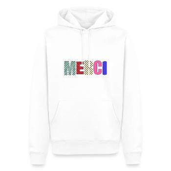 MERCI - Sweat à capuche Premium bio Homme - blanc - Devant - Nico (187cm)