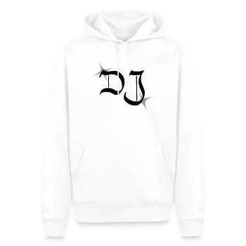 DJ Monogramm - Männer Premium Bio Hoodie - Weiß - Vorne - Nico (187cm)