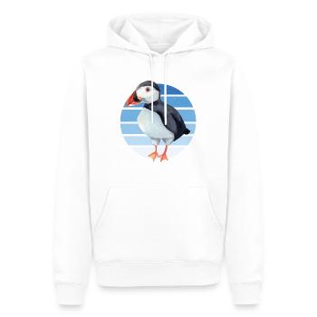 Papageitaucher Puffin Papagei Lunde Vogel Geschenk - Männer Premium Bio Hoodie - Weiß - Vorne - Nico (187cm)