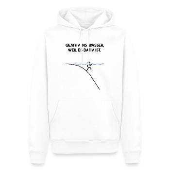 Genitiv Ins Wasser Weil Es Dativ Ist Grammatik Fun - Männer Premium Bio Hoodie - Weiß - Vorne - Nico (187cm)