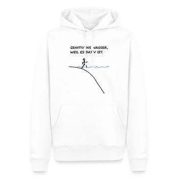 Genitiv Ins Wasser Weil Es Dativ Ist Grammatik Fun - Männer Premium Bio Hoodie - Weiß - Vorne - Nico (187cm)