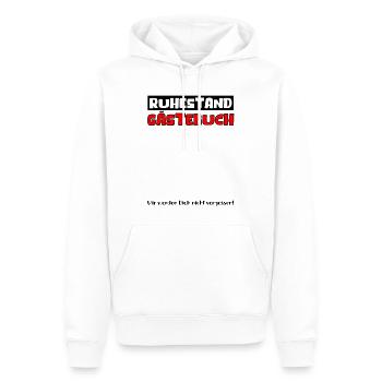 Ruhestand Rente Pension Renteneintritt Abschied - Männer Premium Bio Hoodie - Weiß - Vorne - Nico (187cm)