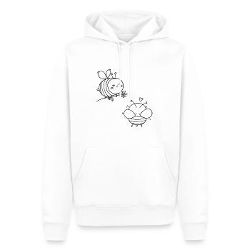 Kinder T-Shirt Ausmalen Biene Design Malen Deko - Männer Premium Bio Hoodie - Weiß - Vorne - Nico (187cm)