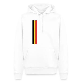 Drapeau belge Belgique Drapeau belge Belge - Sweat à capuche Premium bio Homme - blanc - Devant - Nico (187cm)