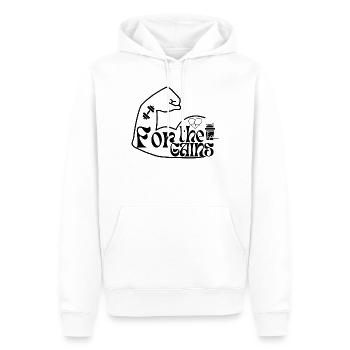 For the gains - Männer Premium Bio Hoodie - Weiß - Vorne - Nico (187cm)