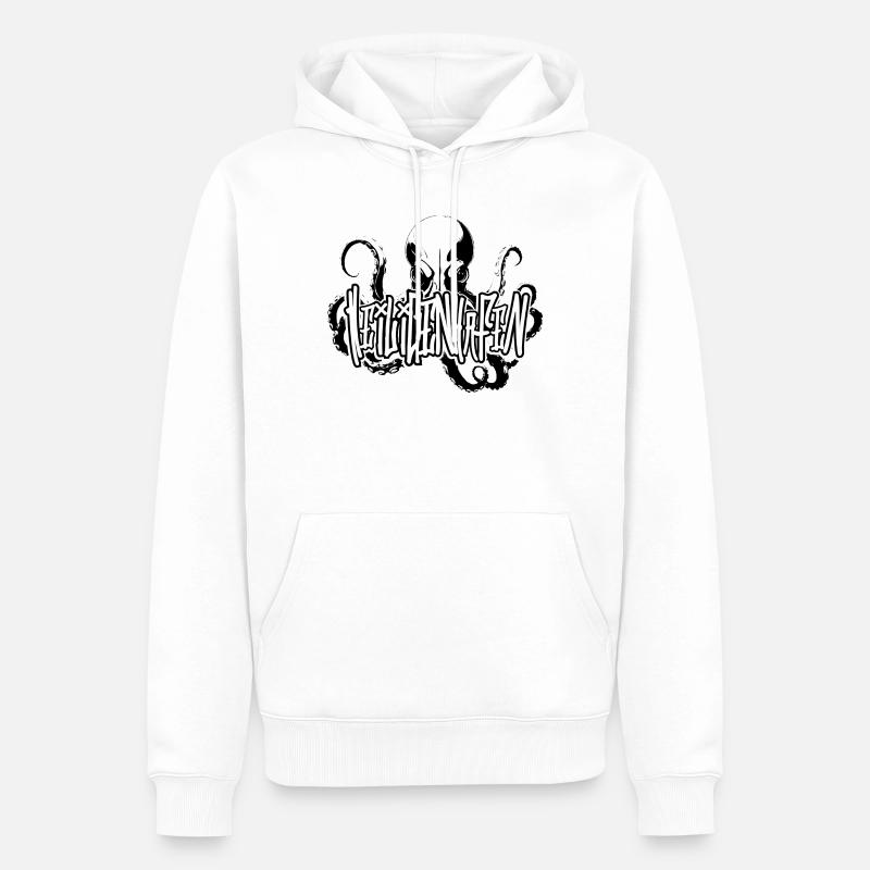 Heiligenhafen Octo Deep Dive Design - Sweat à capuche Premium bio Homme - blanc