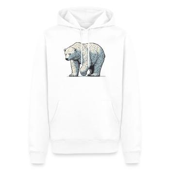 Ours blanc - Sweat à capuche Premium bio Homme - blanc - Devant - Nico (187cm)