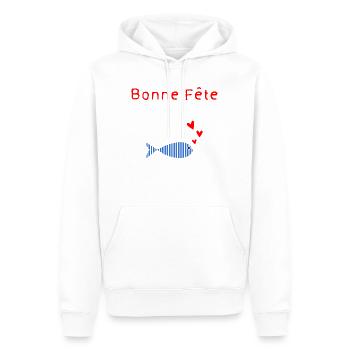 MUTTERTAG. SCHÖNEN MUTTERTAG. MAMA - Männer Premium Bio Hoodie - Weiß - Vorne - Nico (187cm)