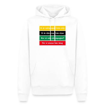 Grün-schwarzes Inferno Das Beste der Stadt - Männer Premium Bio Hoodie - Weiß - Vorne - Nico (187cm)