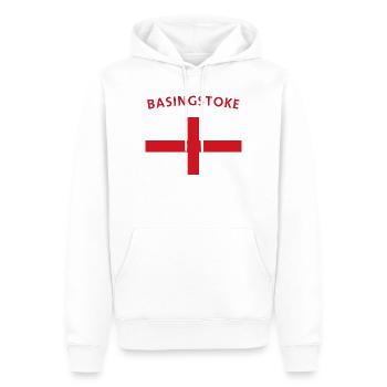 Basingstoke Emblem Retro Abzeichen - Männer Premium Bio Hoodie - Weiß - Vorne - Nico (187cm)